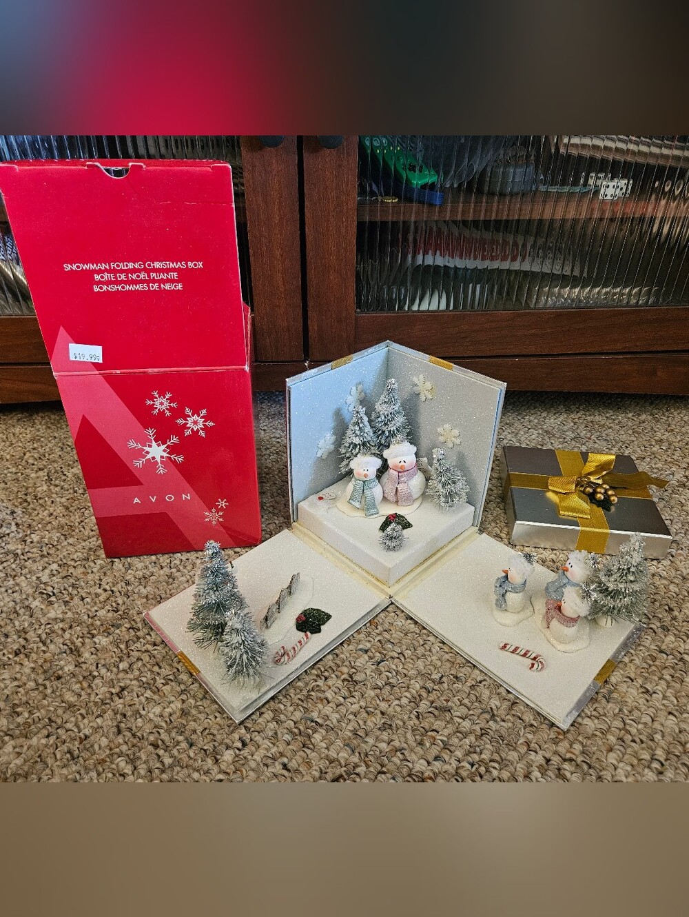 Avon 2007 Snowman Folding Christmas Box